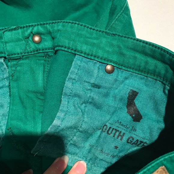 AG Adriano Goldschmied Stevie Slim Straight Ankle Jeans in Kelly Green Size 30R - Picture 8 of 9